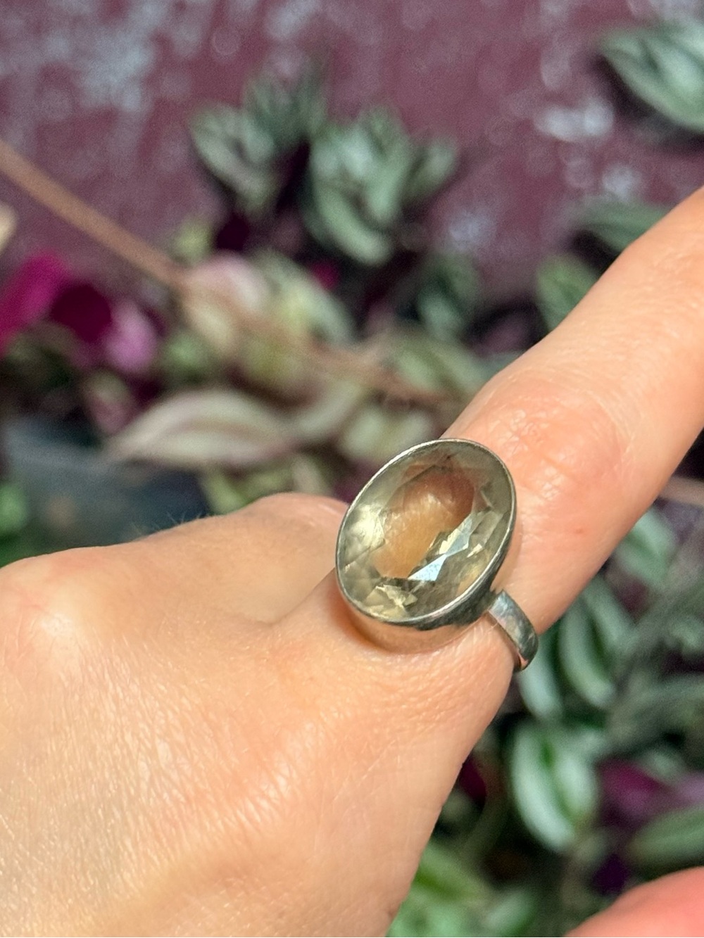 gemstone ring sterling silver 925